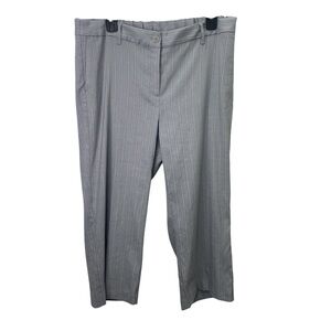 J. Jill Pants Womens 16P Gray Pinstripe Linen Blend Stretch‎ Dress Slacks